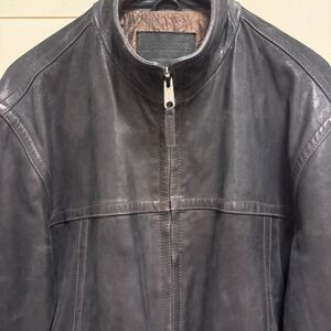 Golden Bear 100% Genuine Leather Jacket Moto Black